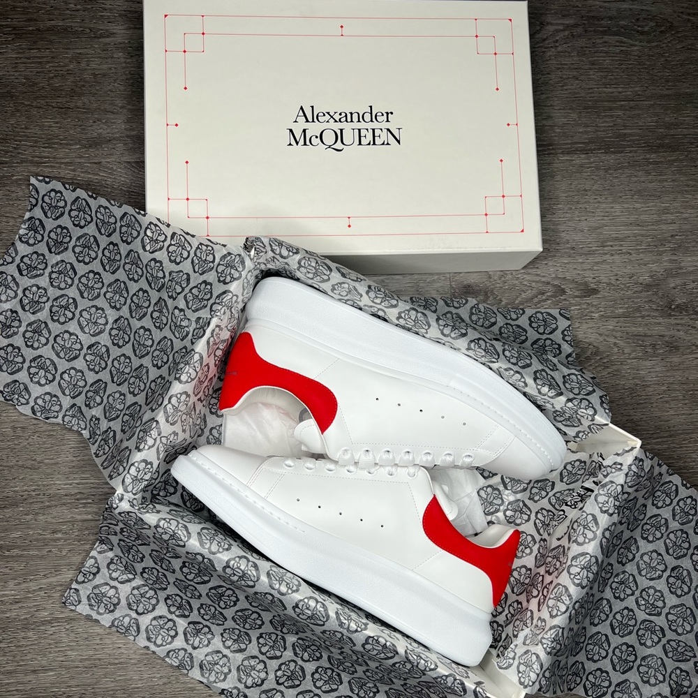 Alexander McQueen Oversized Sneakers 12B/45EU White/Lust Red